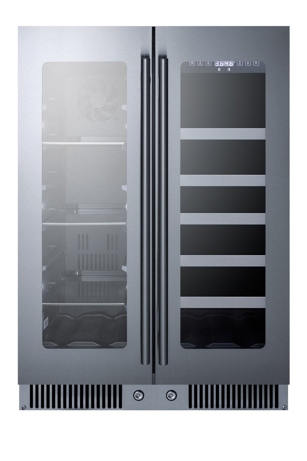Summit Appliance 17 Bottle and Can Dual Zone Freestanding/Built-In Wine & Beverage Refrigerator