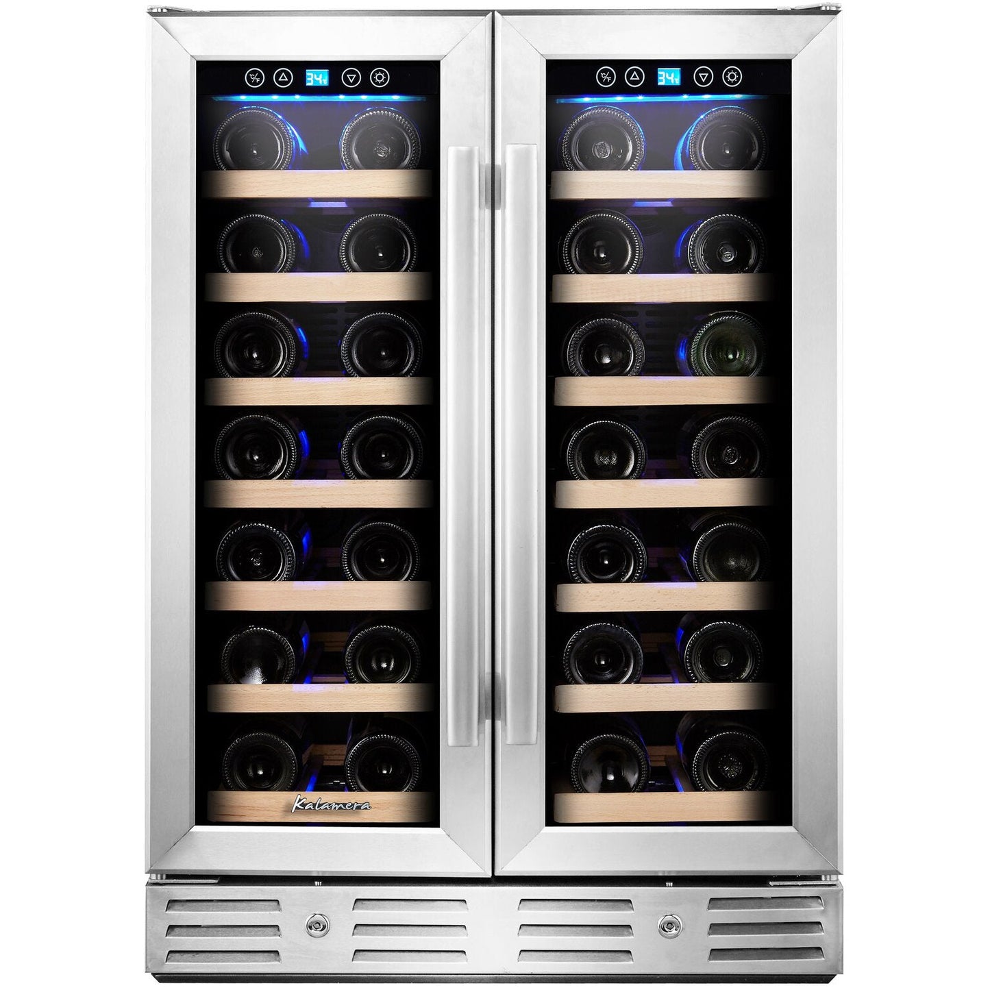 Kalamera 40 Bottle Dual Zone Built-In Wine Refrigerator
